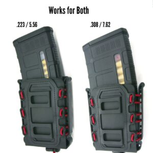 AR Magazine pouch molle kydex scorpion red and black 556 223 308 762 300 blk retention best mag pouch -min (5)
