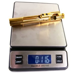 F1 Firearms BCG weight 11 ounces oz Packaging Ktactical best BCG TiN coated Gold 223 556 BCG 8-min