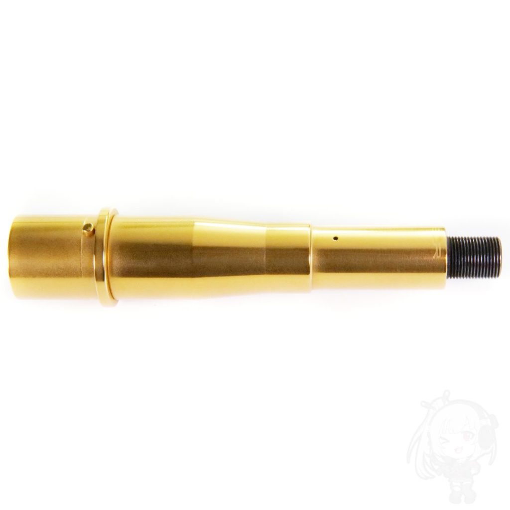 5″ 556 AR Pistol Barrel TiN Coated Mirror Polished with Adjustable Gas ...