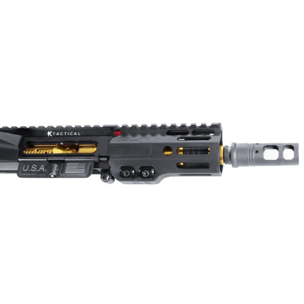 5″ 556 AR Pistol Barrel TiN Coated Mirror Polished with Adjustable Gas ...