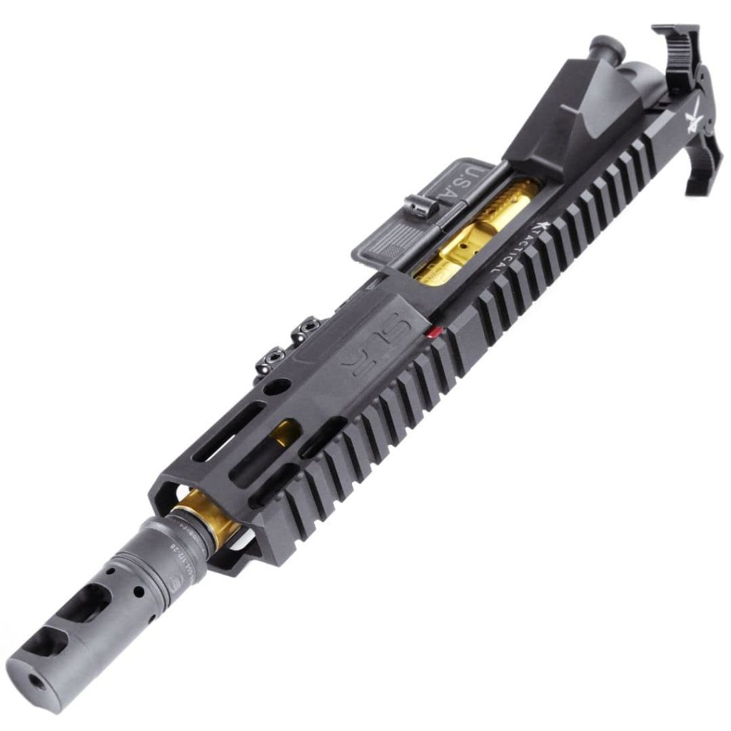 5″ 556 AR Pistol Barrel TiN Coated Mirror Polished with Adjustable Gas ...