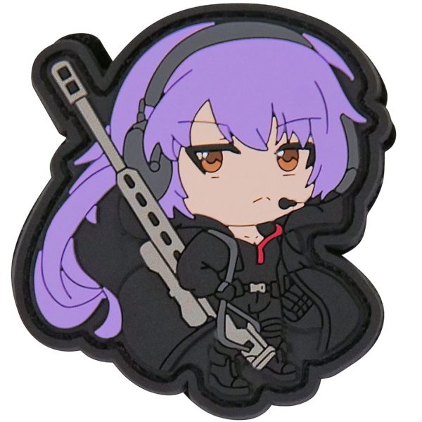 Tactical anime girl gun patch kawaii ktactical purple hair 1-min