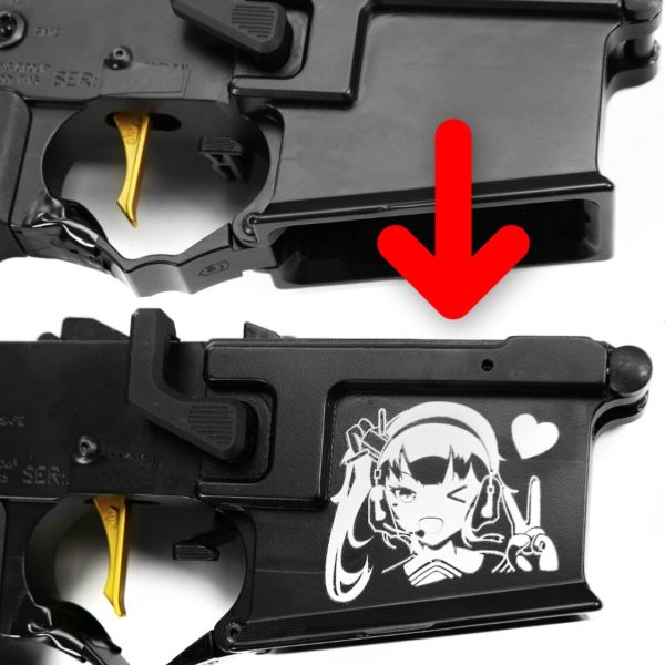 Anime Waifu Tactical Gun Sticker Engraving vinyl magwell decoration ktactical logo 00-min
