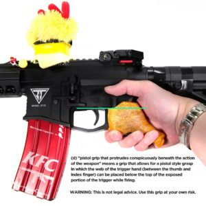 California Featureless Chicken Hunting Ktactical Fried Chicken Grip AR15 AR Legal Compliant 2-min