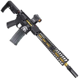 13 inch pinned and welded complete upper ktactical tin gold barrel spiral fluted rifle legal barrel light weight 4-min