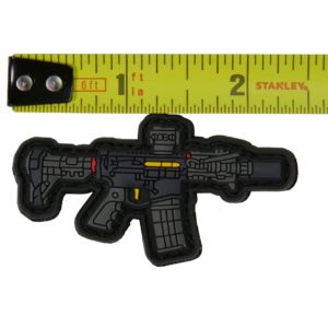 AR Pistol PVC Patch Ktactical cute mini gun tactical ar15 kawaii patch 1-min