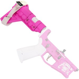 Ktactical Yandere Pink AR15 pistol brace kit pistol buffer tube fin brace strap cerakote white pink 0-min