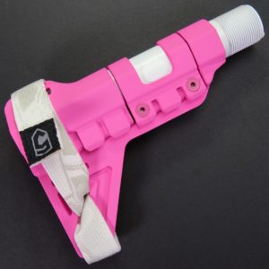Ktactical Yandere Pink AR15 pistol brace kit pistol buffer tube fin brace strap cerakote white pink 2-min