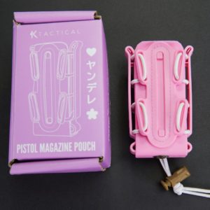 PINK Pistol Mag Pouch 9mm 45acp Yandere Anime Girl Belt White Pink KTactical 2-min