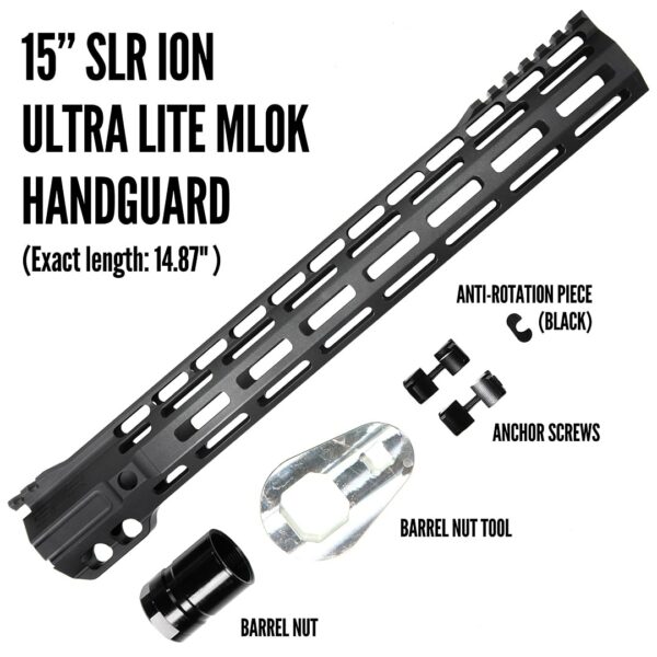 SLR rifleworks ktactical 15 inch rail mlok 7075 aluminum light weight best handguard 1 1080px-min